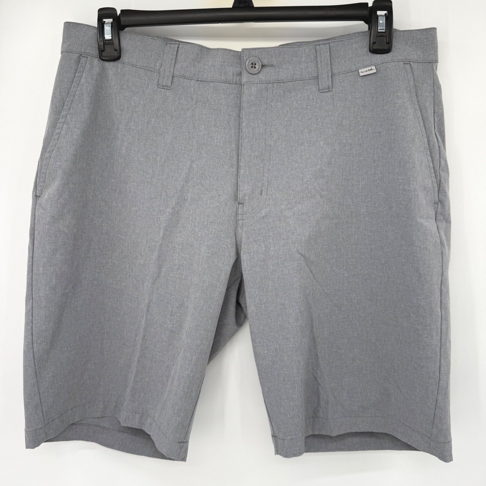 TravisMathew Beck Shorts Mens 36 Grey Heathered Golf Performance 1MM208